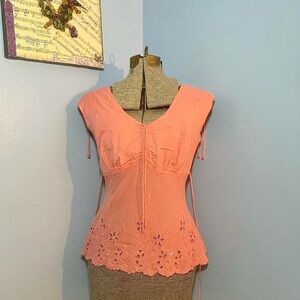 Y2K beaded/ tie around Magazine top